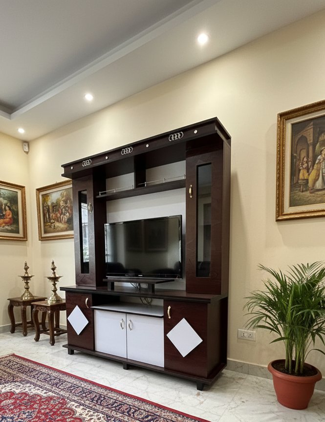 Shop the premium hand-carved wooden king-size bed with a grand headboard and elegant detailing. Durable, stylish, and perfect for luxury traditional bedrooms.